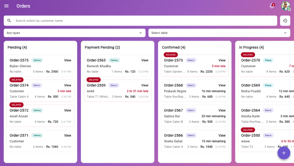 Smart Order Lifecycle Tracking